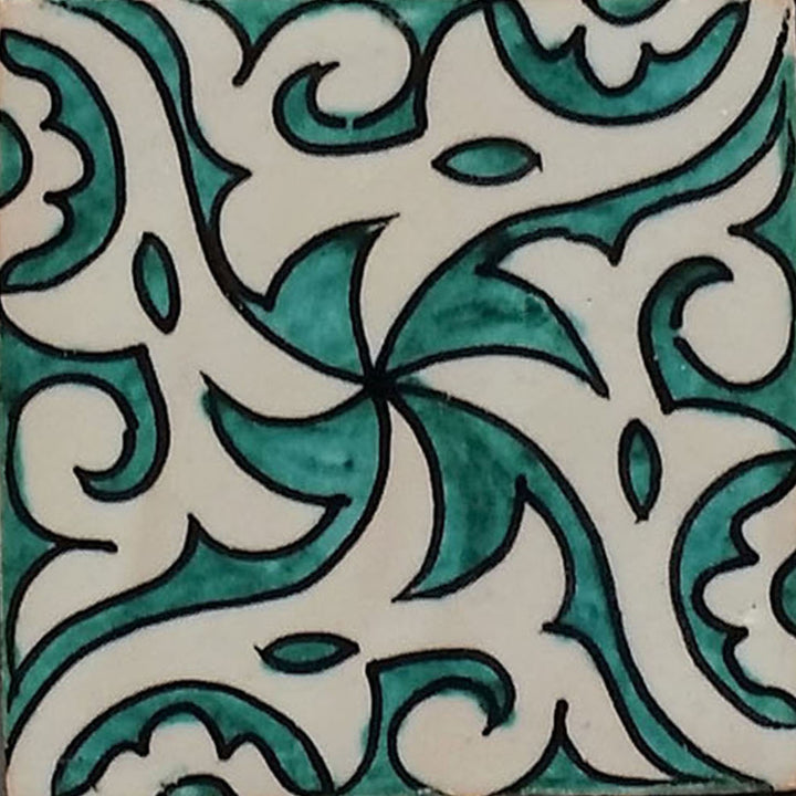 Hand painted tile - country house style