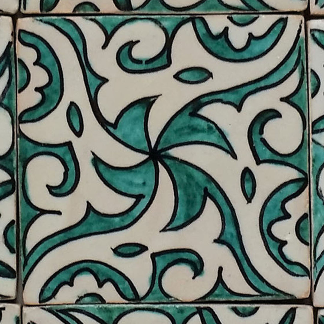 Hand painted tile - country house style