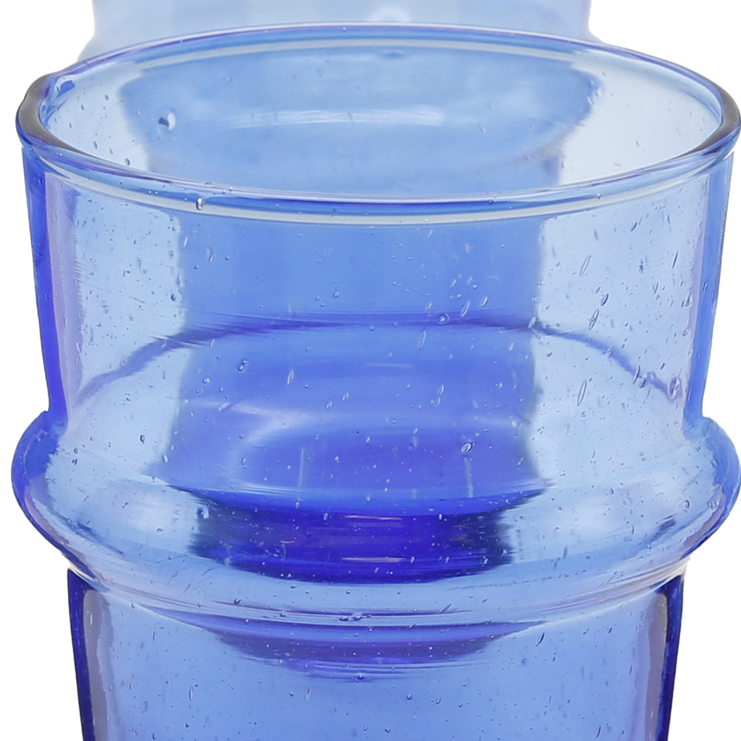 Blue cocktail glasses made from recycled glass - stylish and handmade