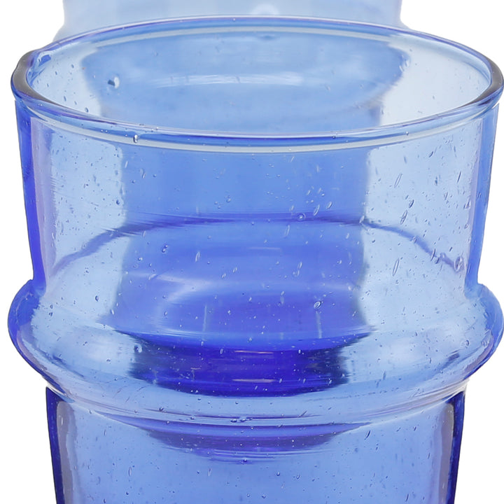 Blue cocktail glasses made from recycled glass - stylish and handmade