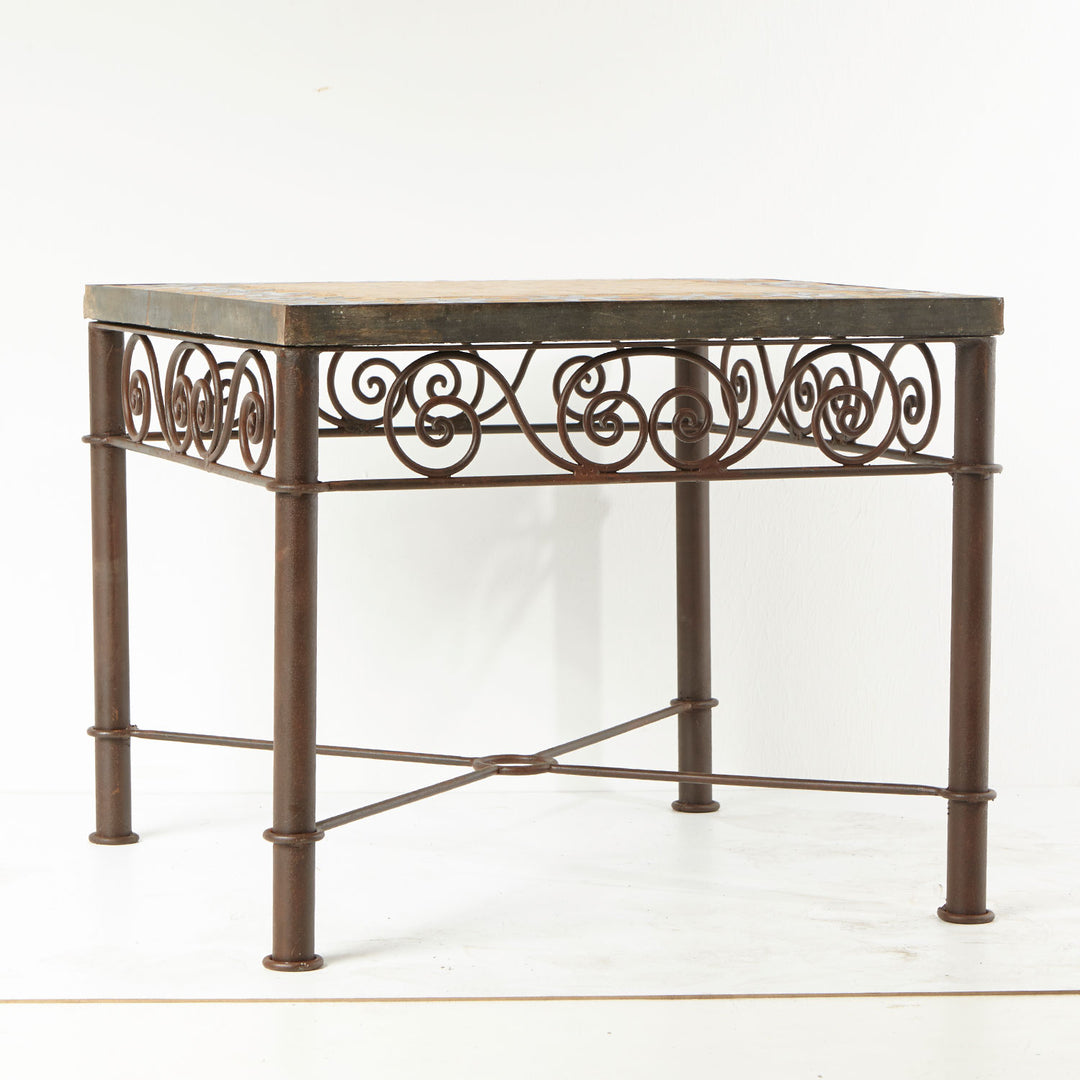 Table canapé mosaïque 60x60 Bordeaux soleil