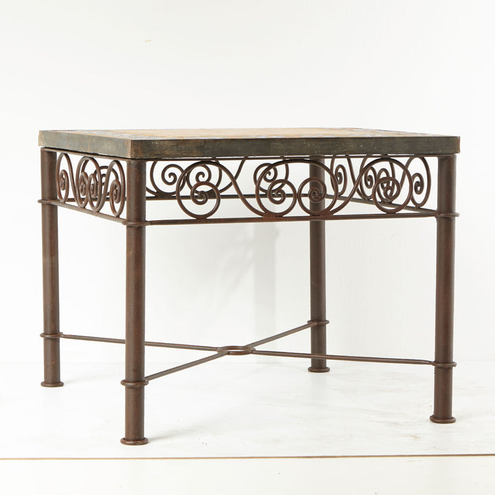 Table canapé mosaïque 60x60 Bordeaux soleil