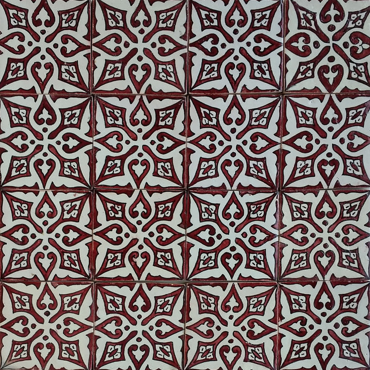 Hand painted tile – retro ceramic tile 10x10 cm