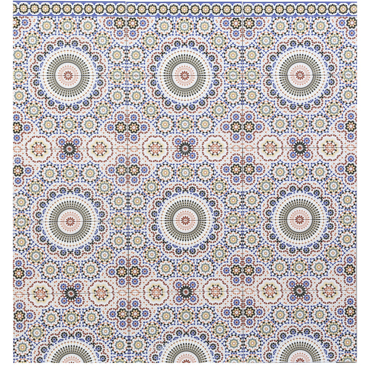 Carrelage mural en céramique multicolore au motif oriental 40x25 cm pour cuisine et salle de bain