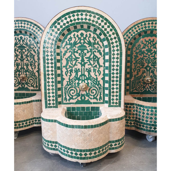 Fontaine mosaïque maroc Asfor Vert