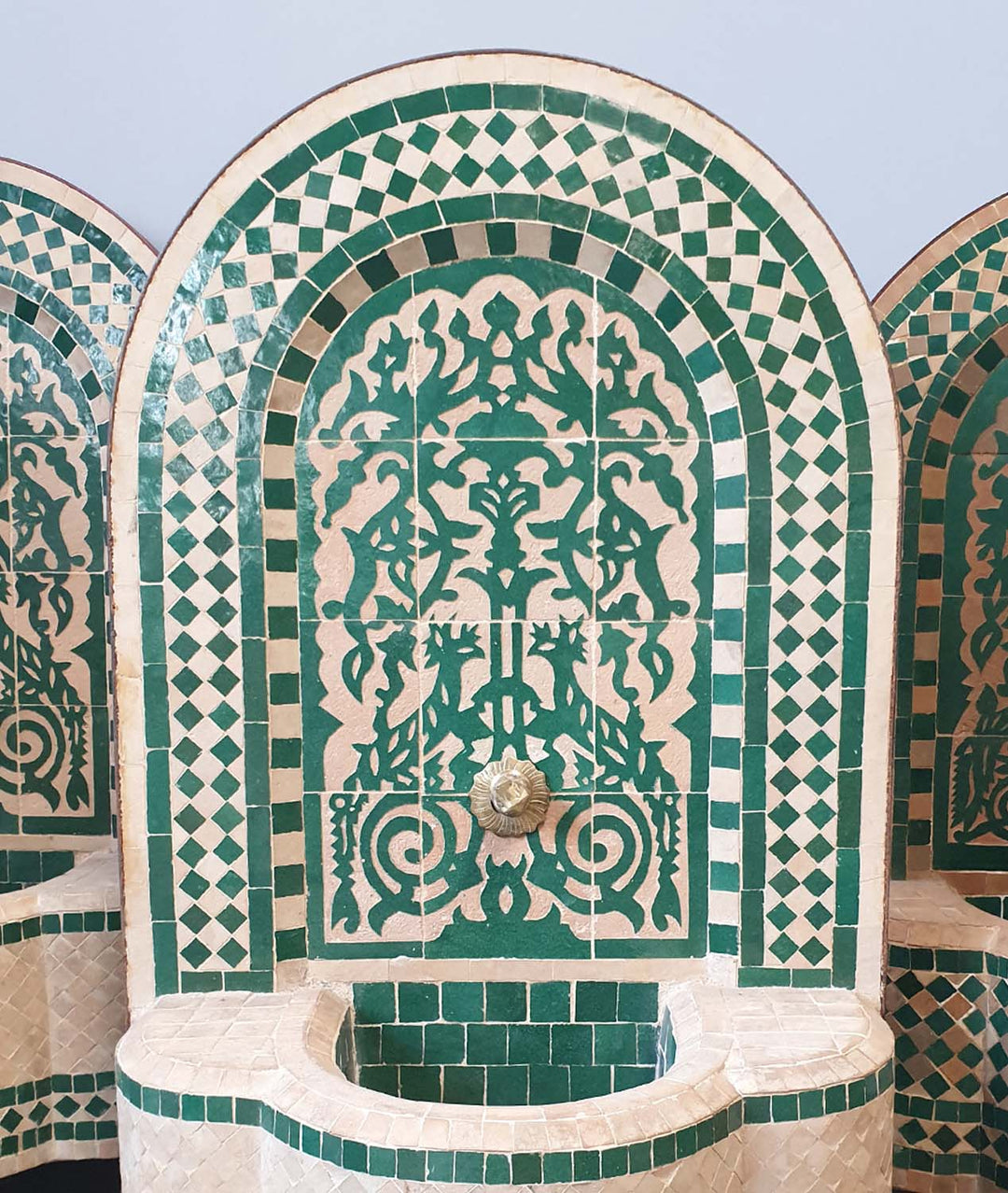 Fontaine mosaïque maroc Asfor Vert
