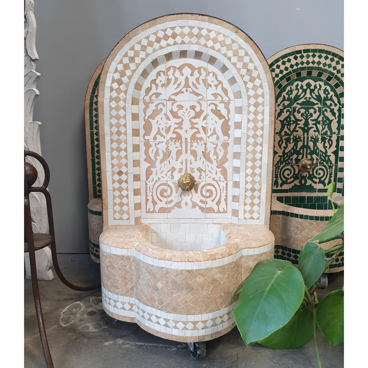 Fontaine mosaïque maroc Asfor Blanc