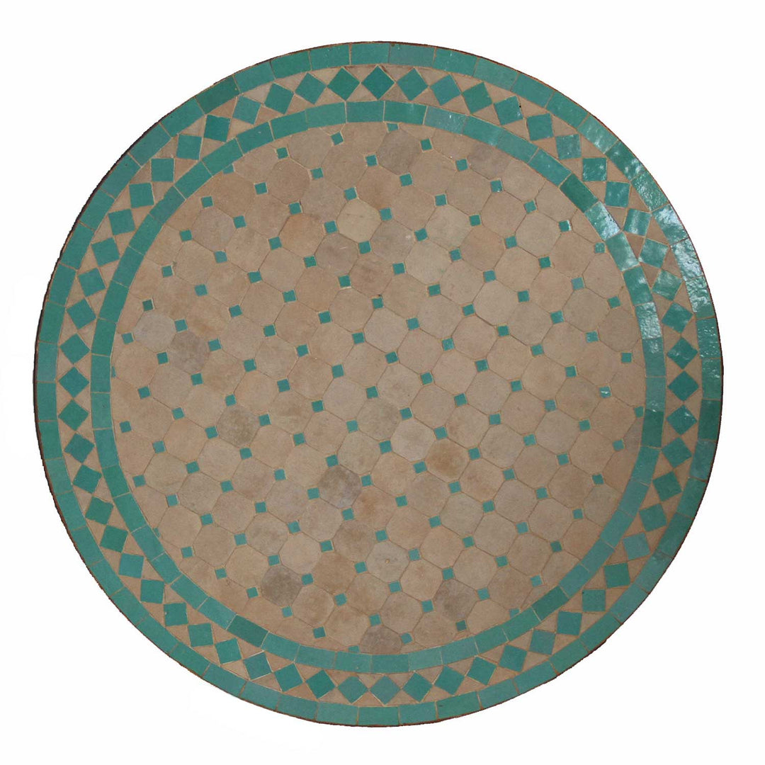 Table en mosaïque du Maroc - Ronde - M60-50