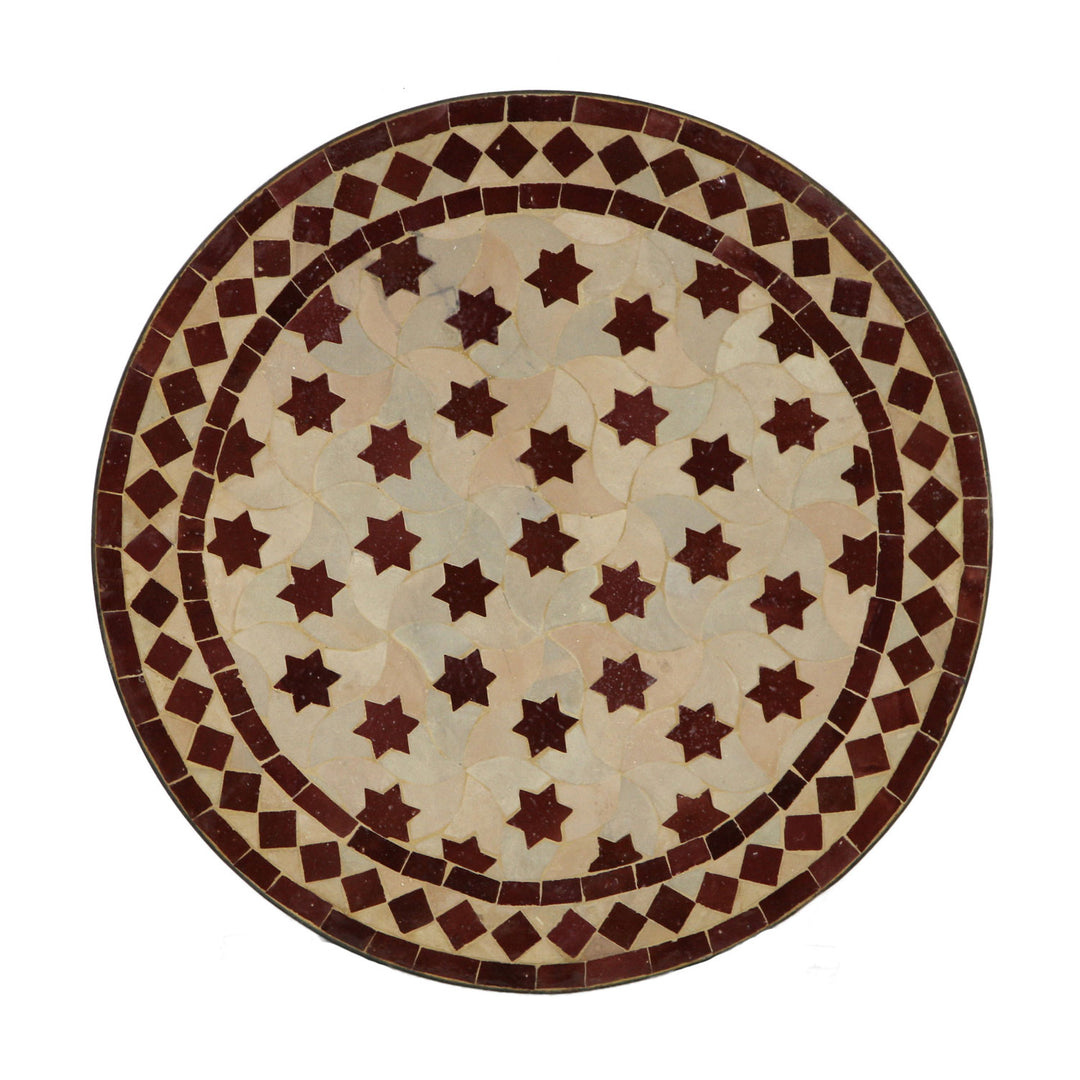 Table en mosaïque du Maroc - Ronde -M60-27