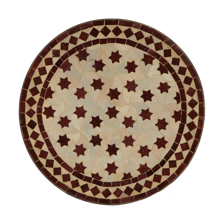 Table en mosaïque du Maroc - Ronde -M60-27