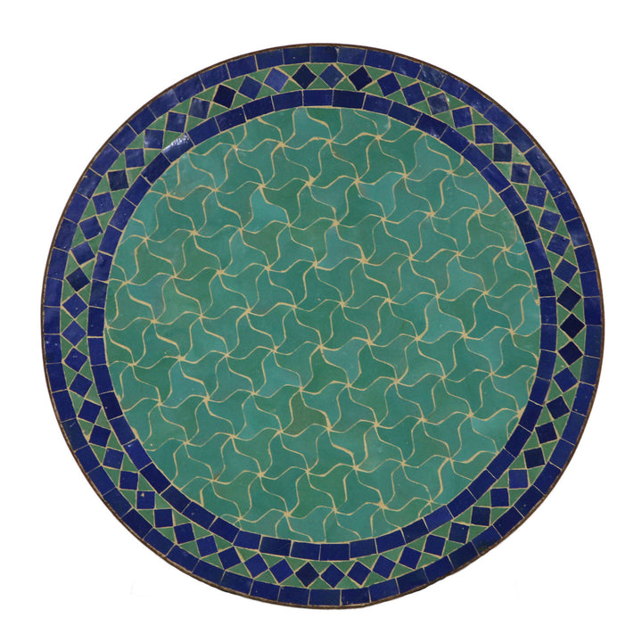 Table en mosaïque du Maroc - Ronde -M60-28