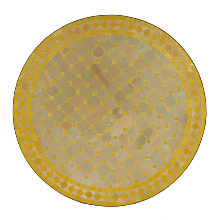 Mosaic table D80 yellow diamond