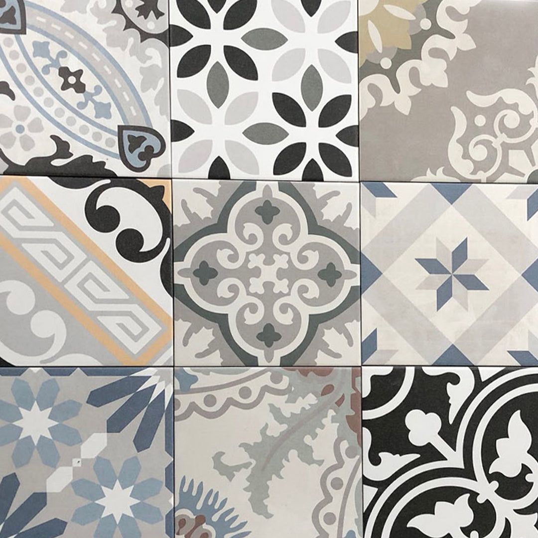 Carrelage oriental 20x20 cm en grès cérame.