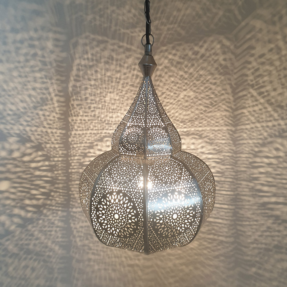 Lampe orientale Layoune argent