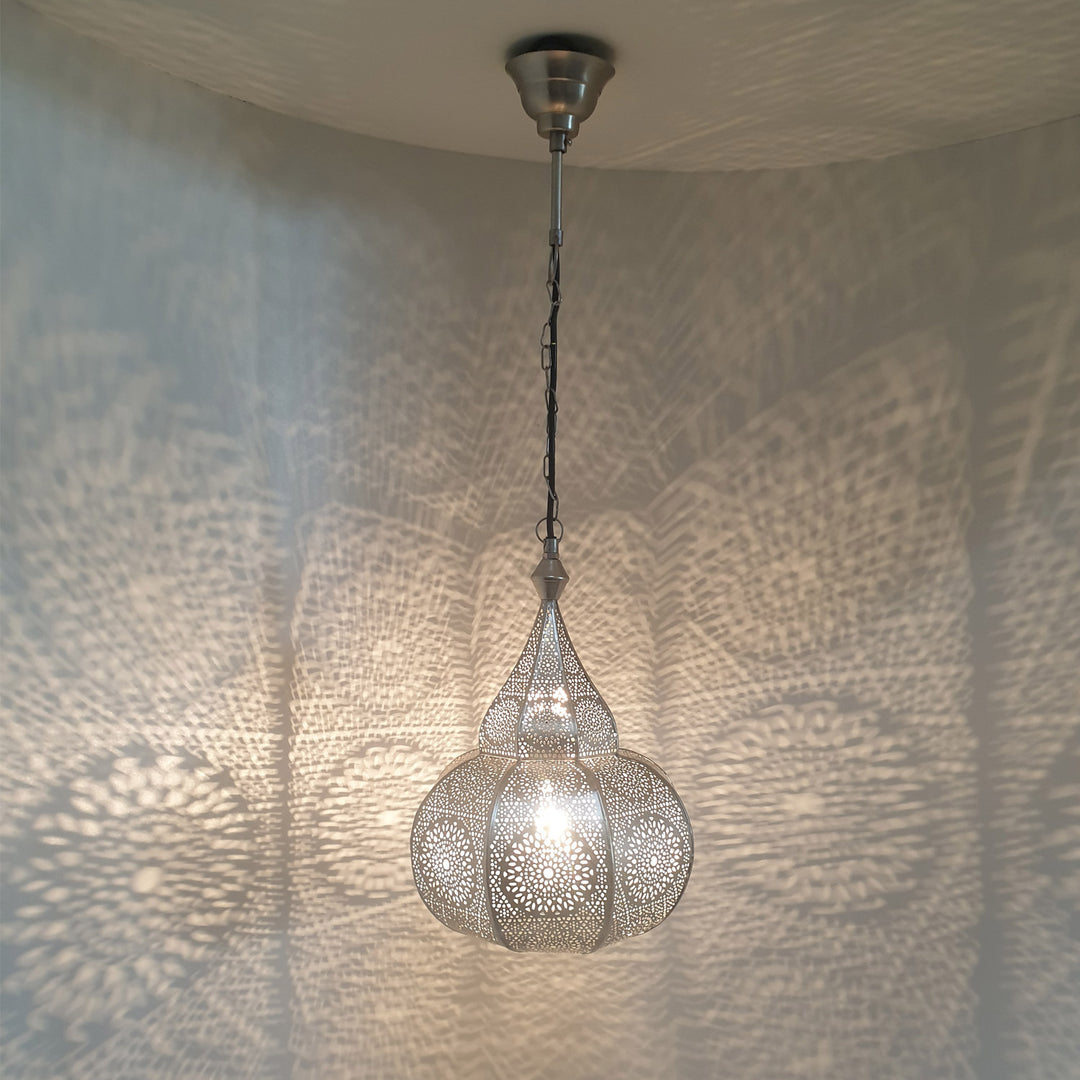 Lampe orientale Layoune argent
