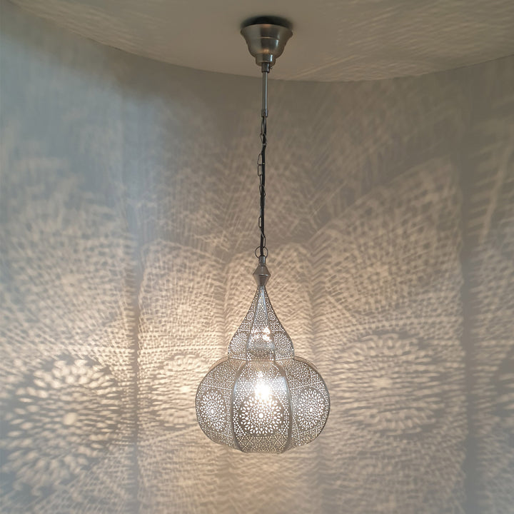 Lampe orientale Layoune argent