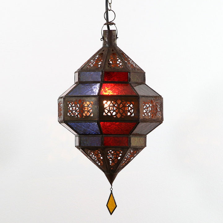 Lanterne orientale en verre Maha multi
