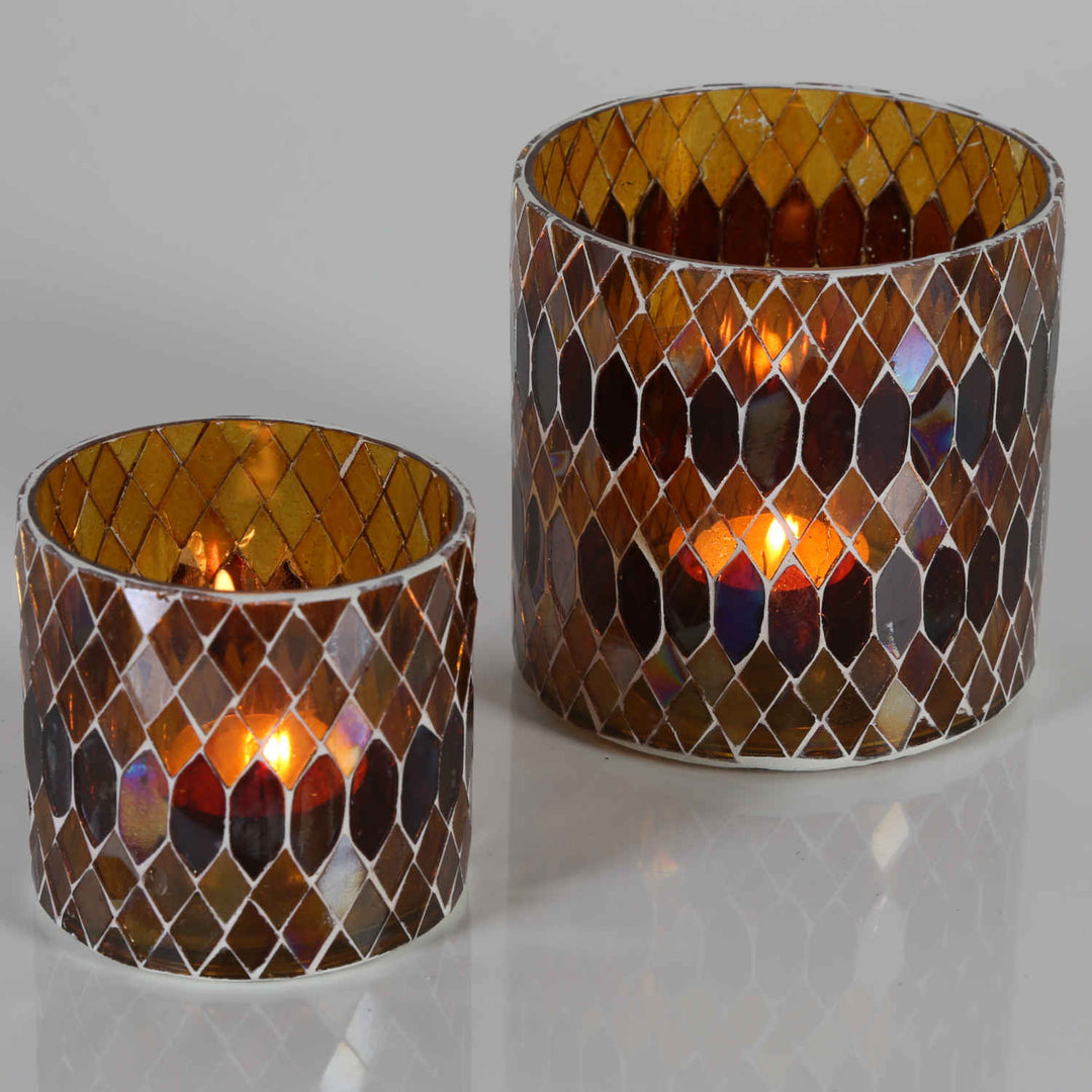 Moroccan mosaic lantern Rayan yellow