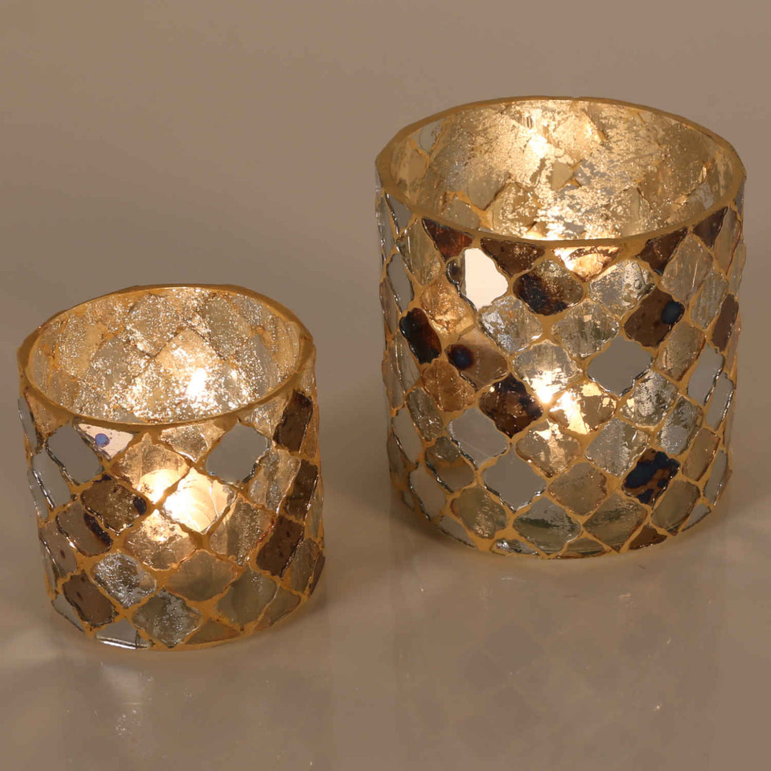 Oriental mosaic lantern Athens Gold