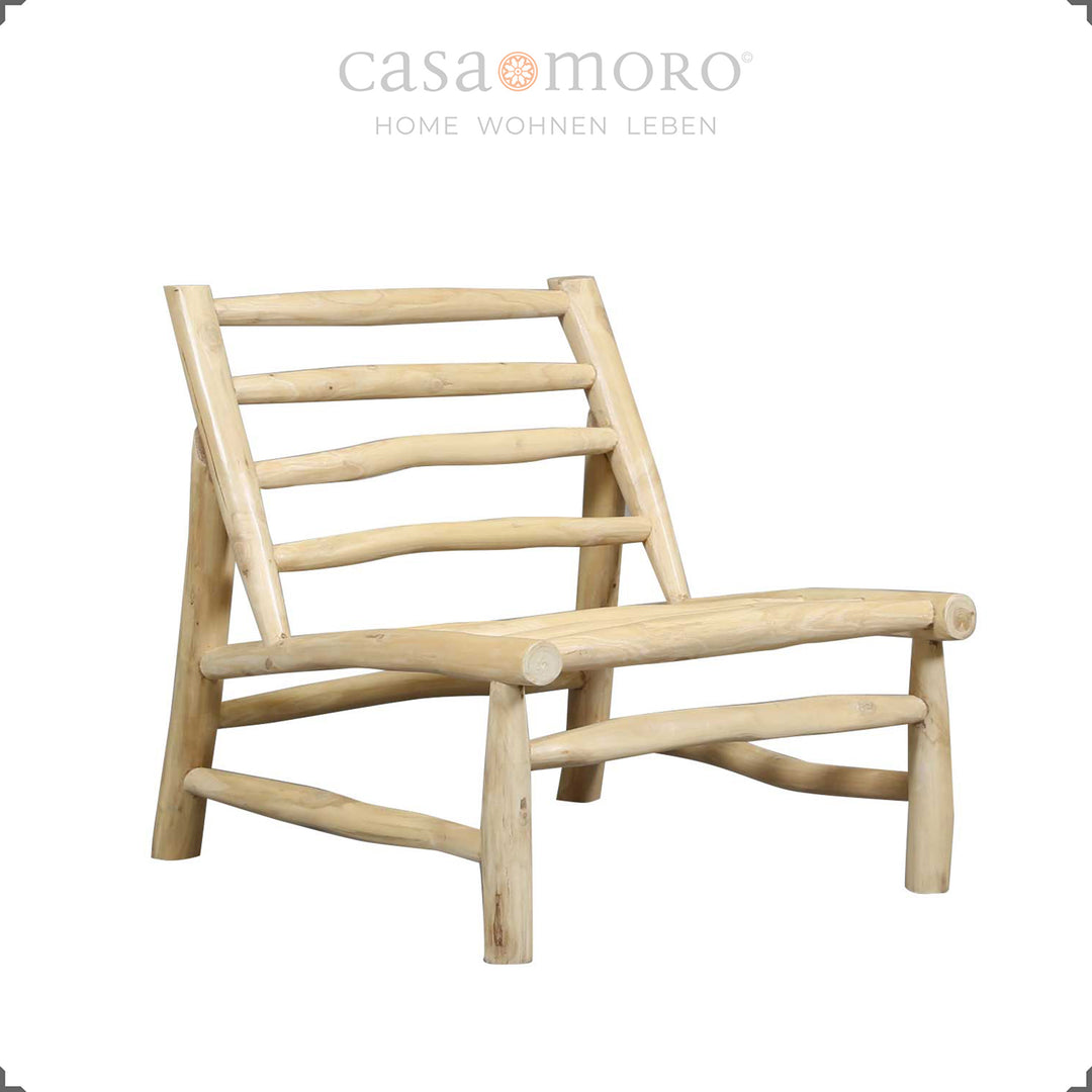 Chaises longues en bois de teck massif en lot de 2, coussins faciles d'entretien avec fermetures éclair inclus