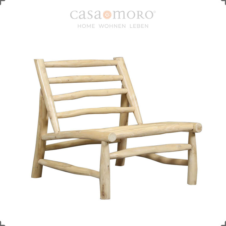 Chaises longues en bois de teck massif en lot de 2, coussins faciles d'entretien avec fermetures éclair inclus