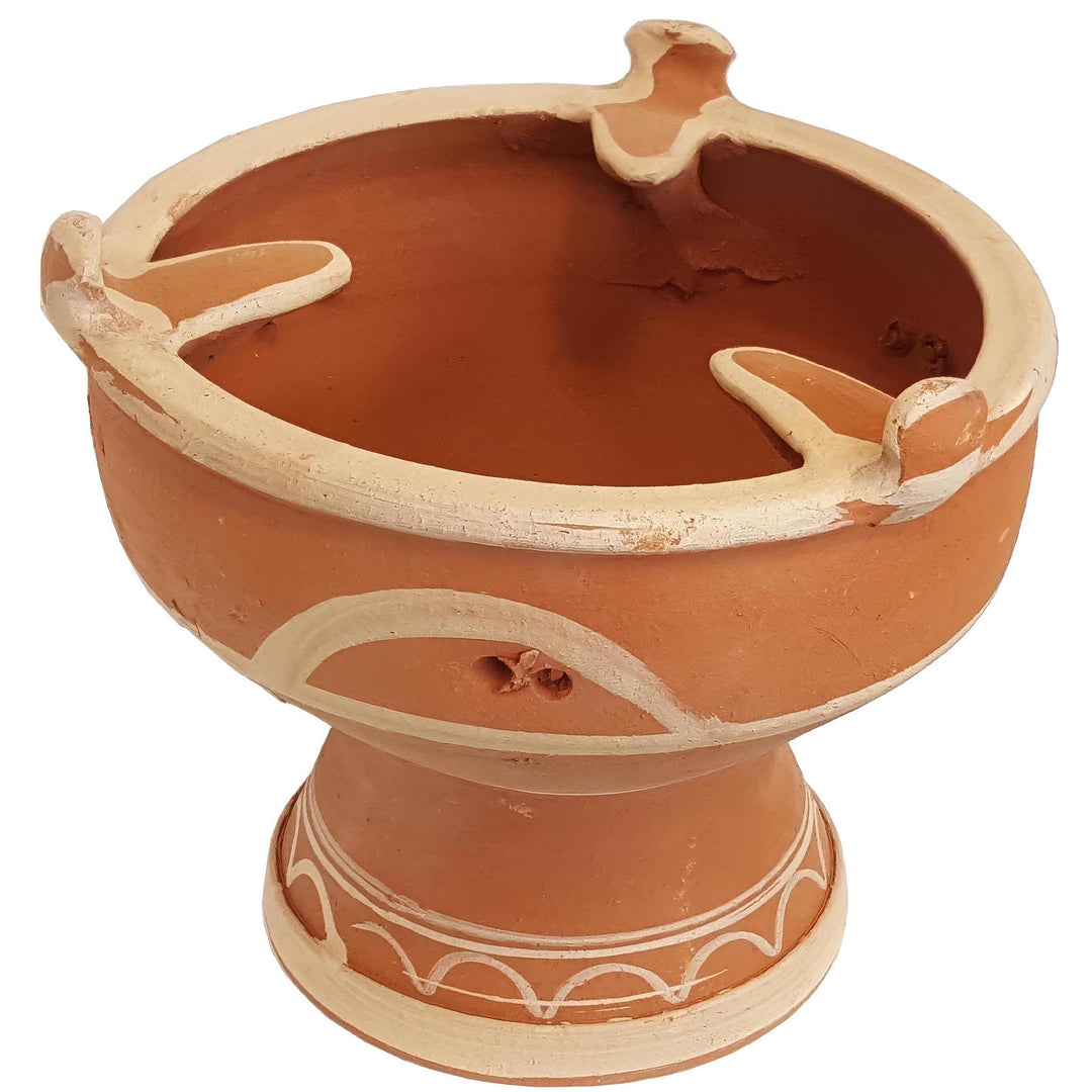 Tajine Stövchen aus Ton, marokkanischer mejmar für Holzkohle als Tischgrill oder Grill für Tagine