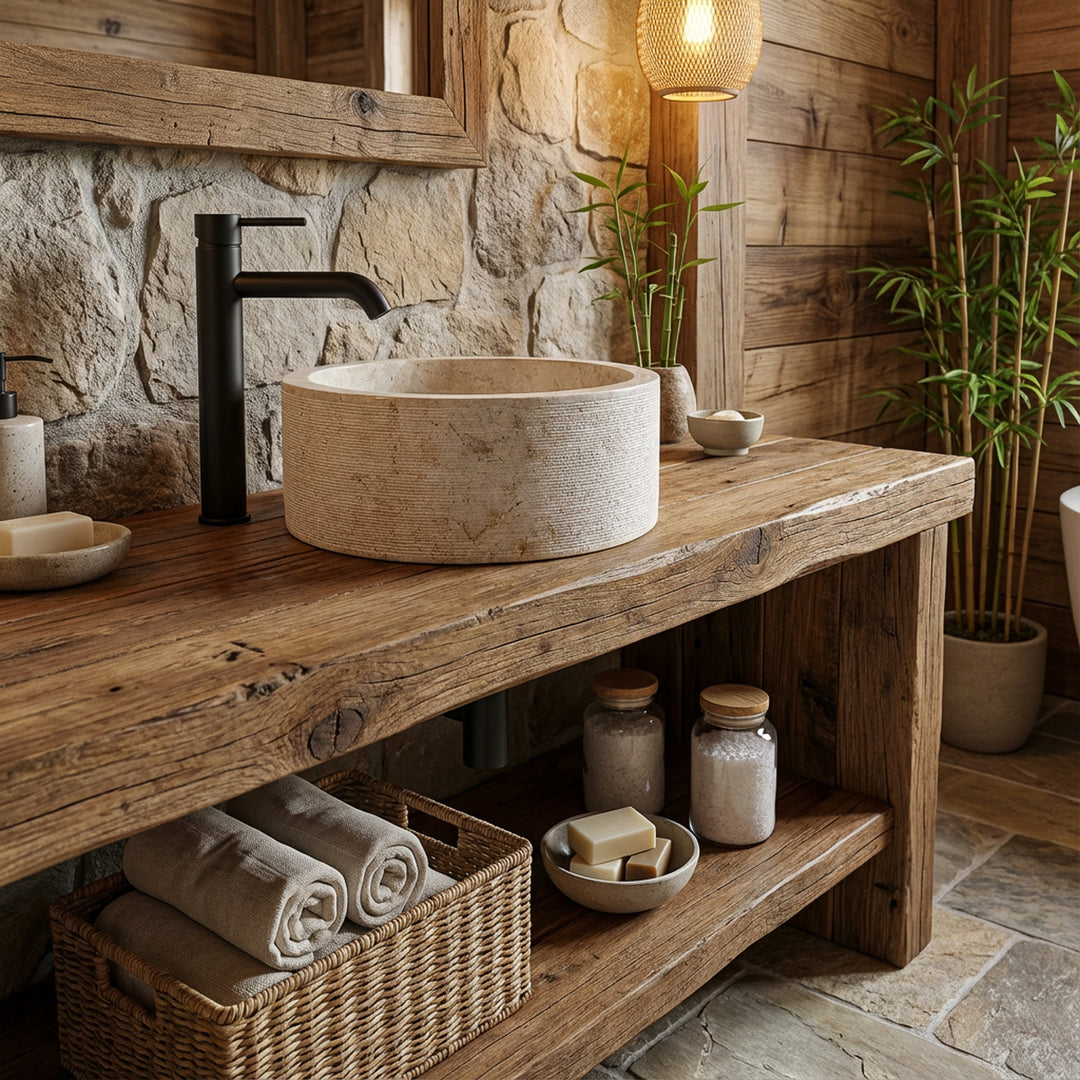 Washbasin made of stone