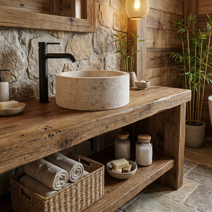 Washbasin made of stone